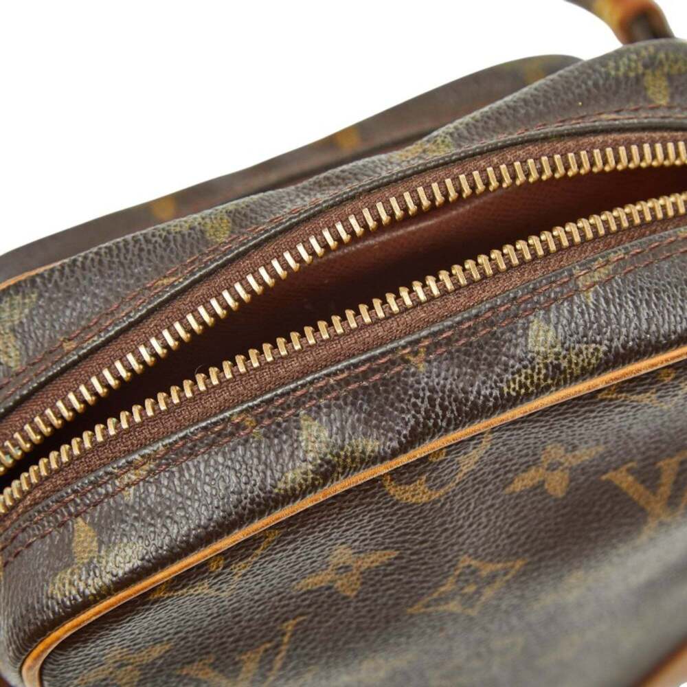 LOUIS VUITTON Authentic Brown Monogram Leather Shoulder Bag - Picture 8 of 14